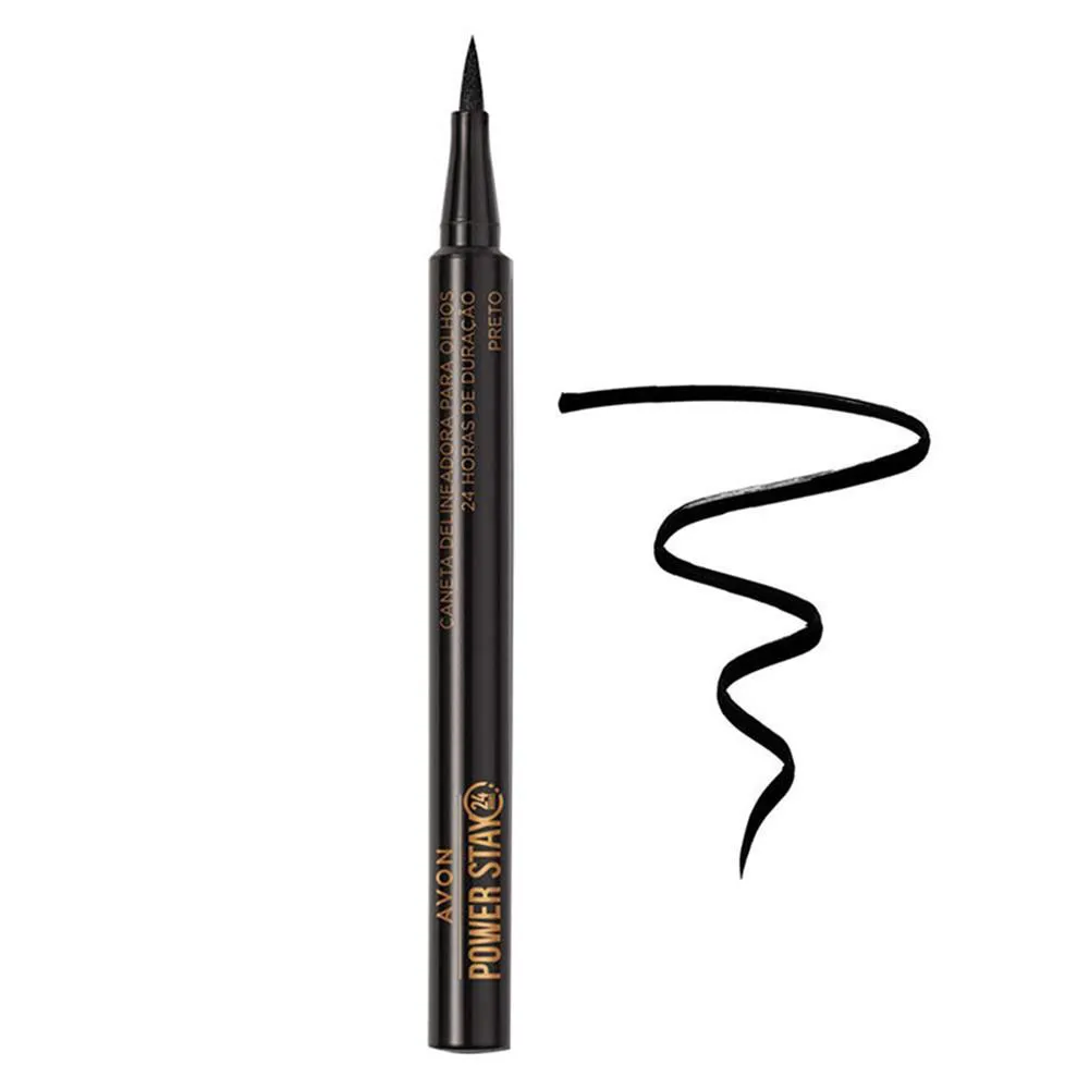 CANETA DELINEADORA PARA OLHOS AVON POWER STAY 24H 1,2ML PRETO