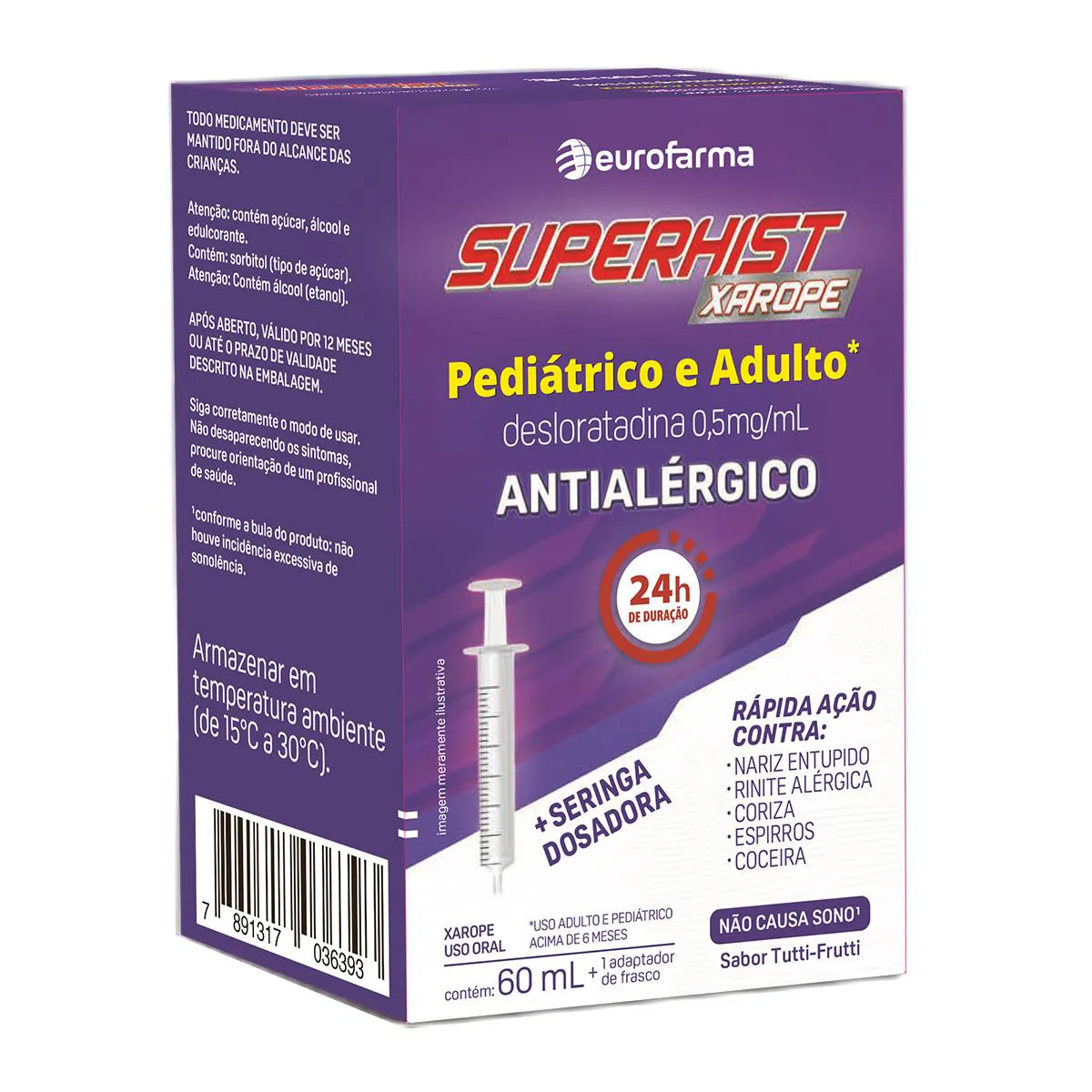 Desloratadina Superhist Xarope 60ml