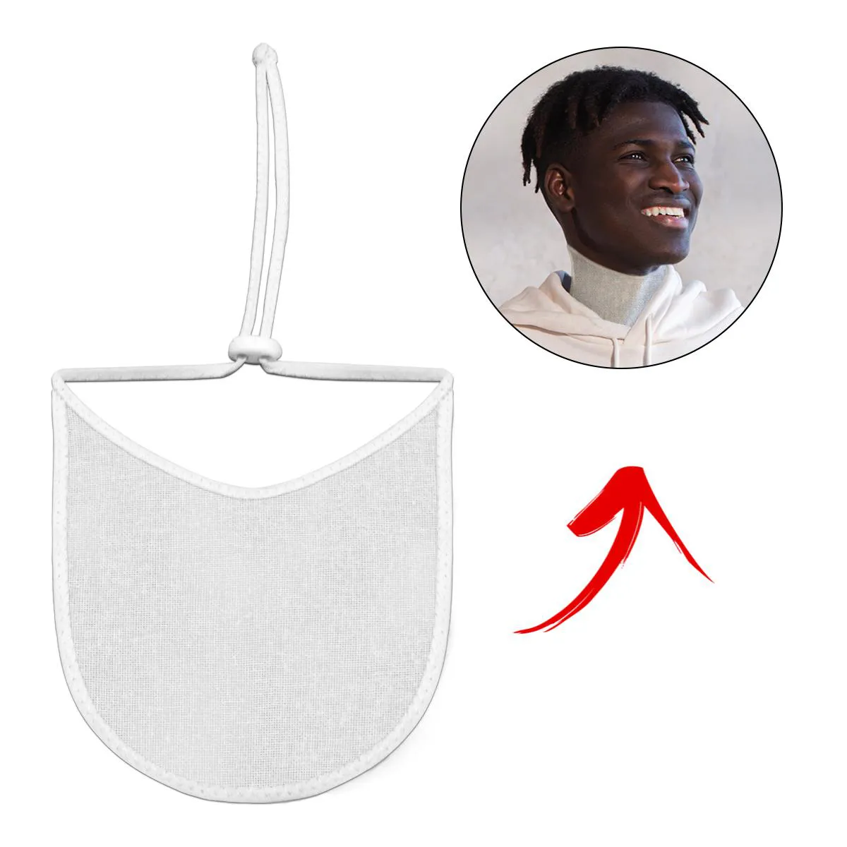 PROTETOR BABADOR LAVáVEL DE TRAQUEOSTOMIA - BRANCO