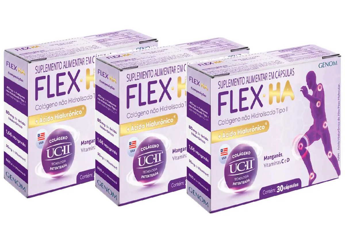 KIT 3 FLEX-HA COLáGENO TIPO II 30 CáPSULAS - GENOM