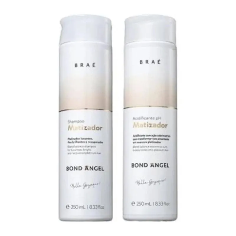 BRAé - BOND ANGEL - KIT MATIZADOR SHAMPOO 250ML E ACIDIFICANTE 250 ML