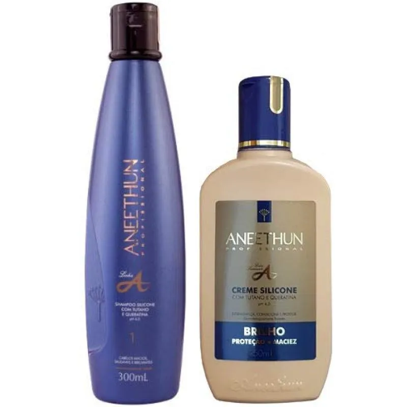 ANEETHUN - LINHA A - SHAMPOO 300 + CREME DE SILICONE 250 ML