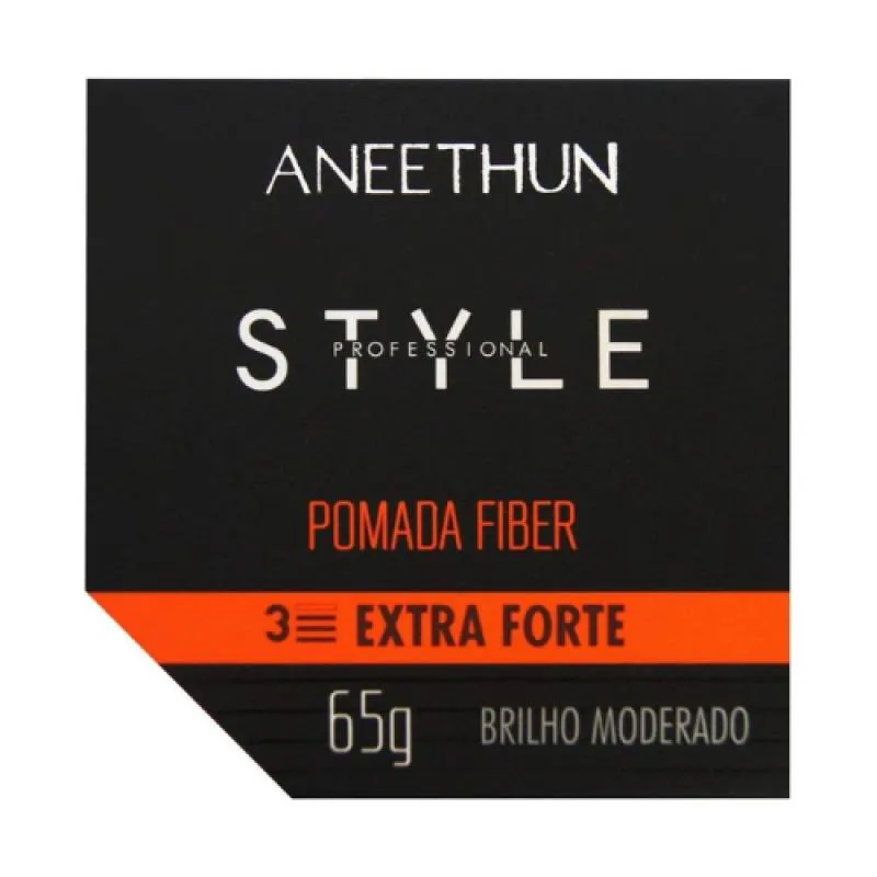 ANEETHUN - STYLE PROFESSIONAL - POMADA FIBER EXTRA FORTE BRILHO MODERADO 65 G