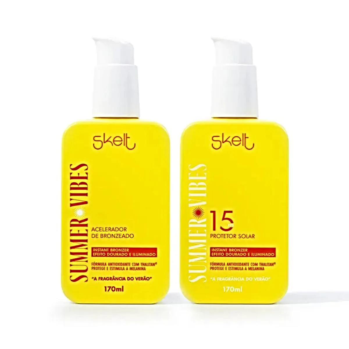 KIT SKELT PROTETOR SOLAR FPS15+ ACELERADOR DE BRONZER 170ML