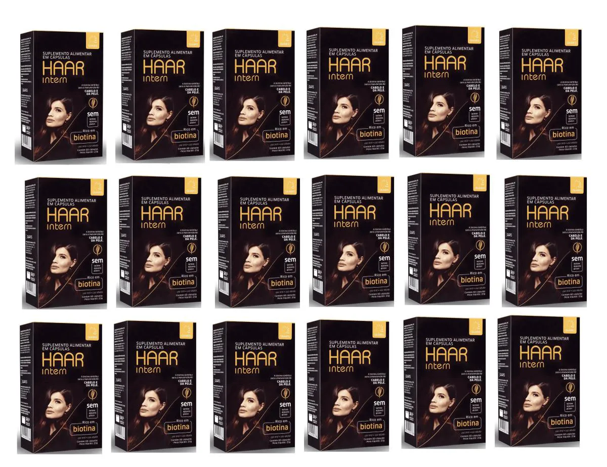 KIT 18 SUPLEMENTO HAAR CABELO E PELE 60CPS - QUARIS