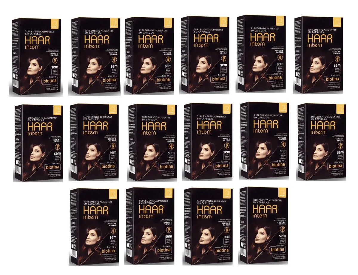 KIT 16 SUPLEMENTO HAAR CABELO E PELE 60CPS - QUARIS
