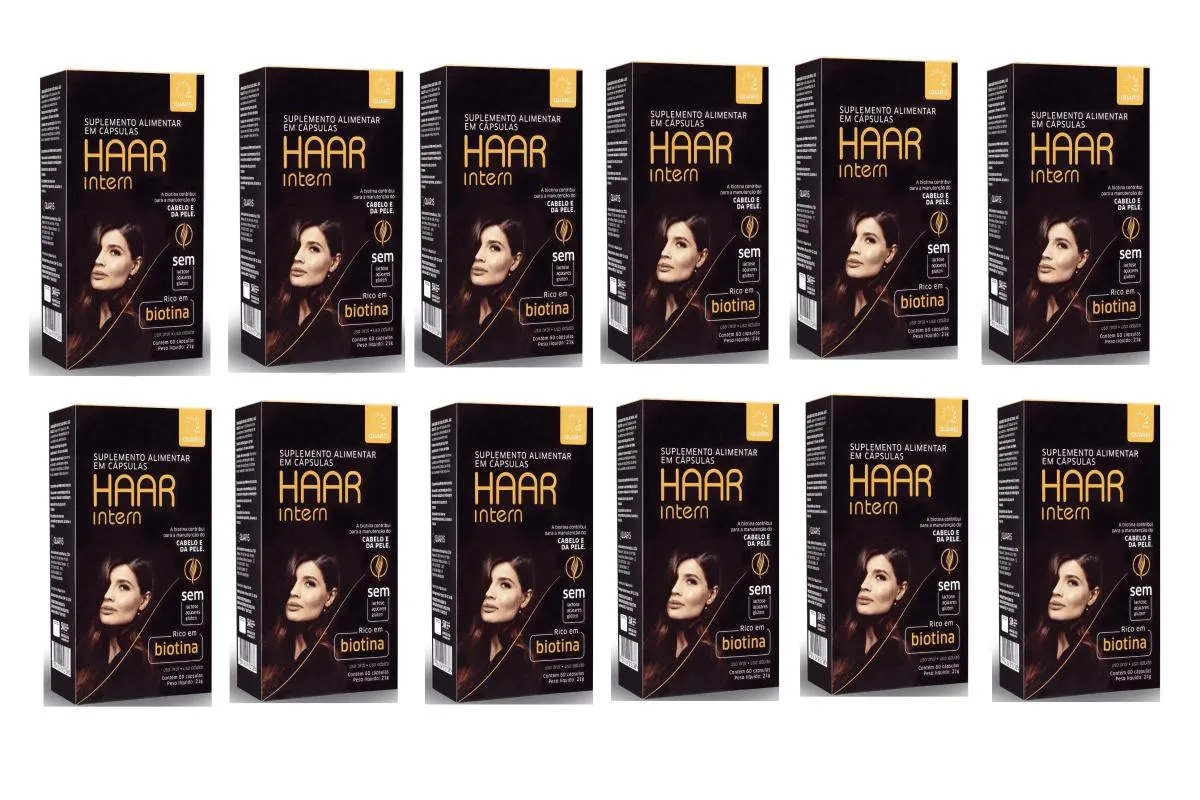 KIT 12 SUPLEMENTO HAAR CABELO E PELE 60CPS - QUARIS