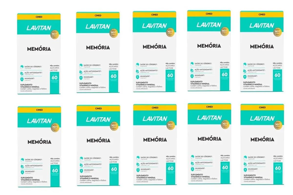 KIT 10 SUPLEMENTO LAVITAN MEMóRIA 60CPR - CIMED