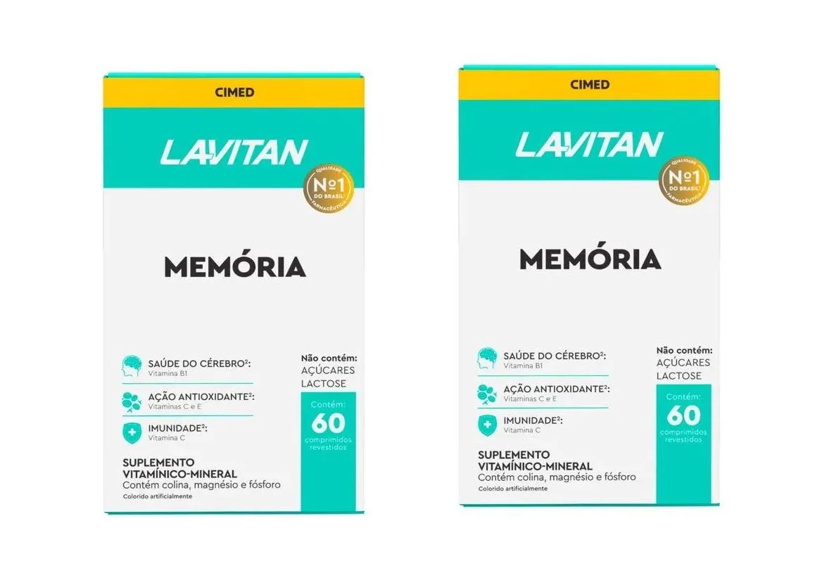 KIT 2 SUPLEMENTO LAVITAN MEMóRIA 60CPR - CIMED