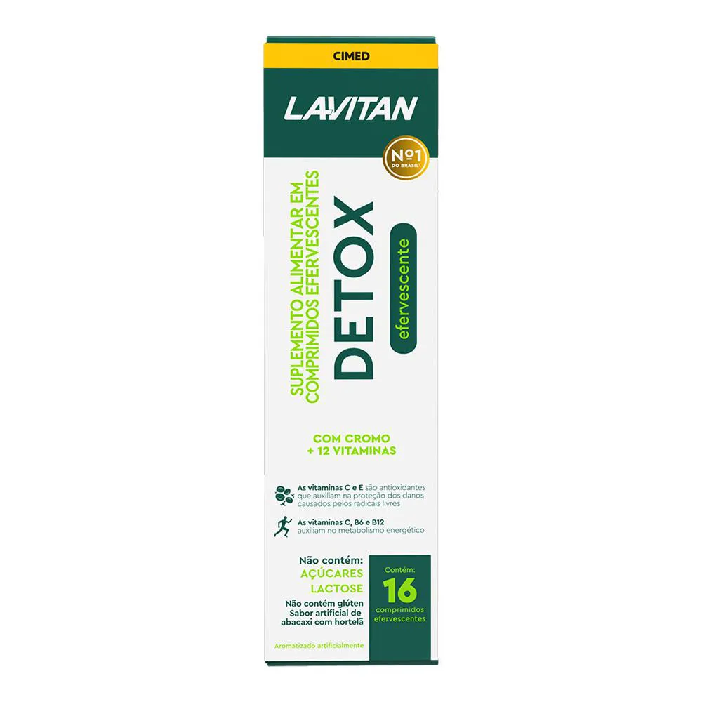 SUPLEMENTO LAVITAN DETOX 16 CPS EFERVESCENTES - CIMED