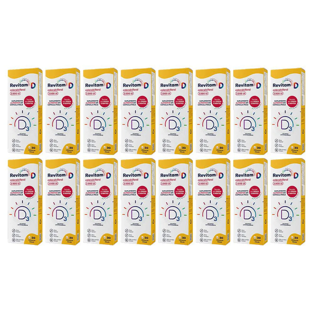 KIT 16 SUPLEMENTO REVITAM D 2.000UI 30CPS - BIOLAB