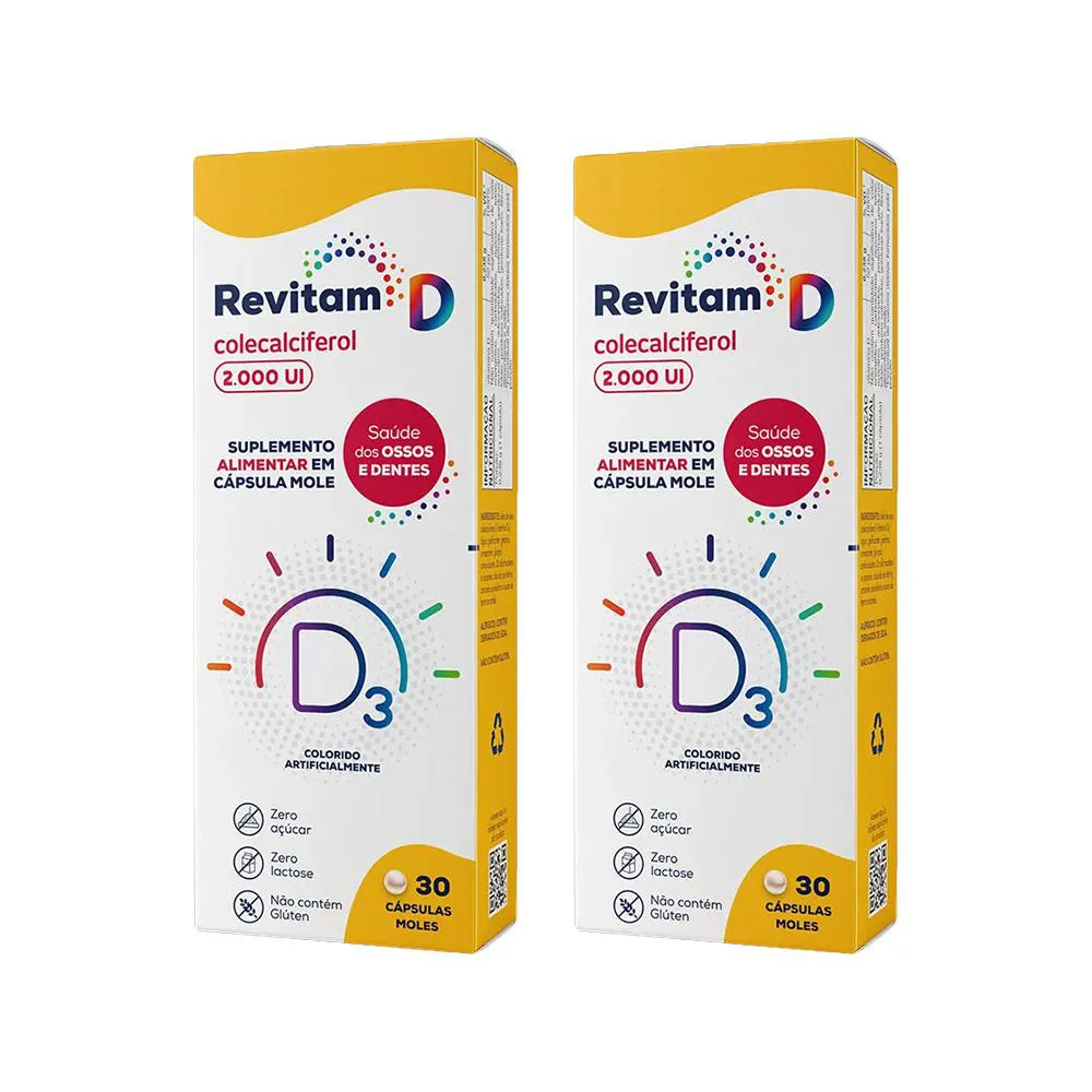 KIT 2 SUPLEMENTO REVITAM D 2.000UI 30CPS - BIOLAB