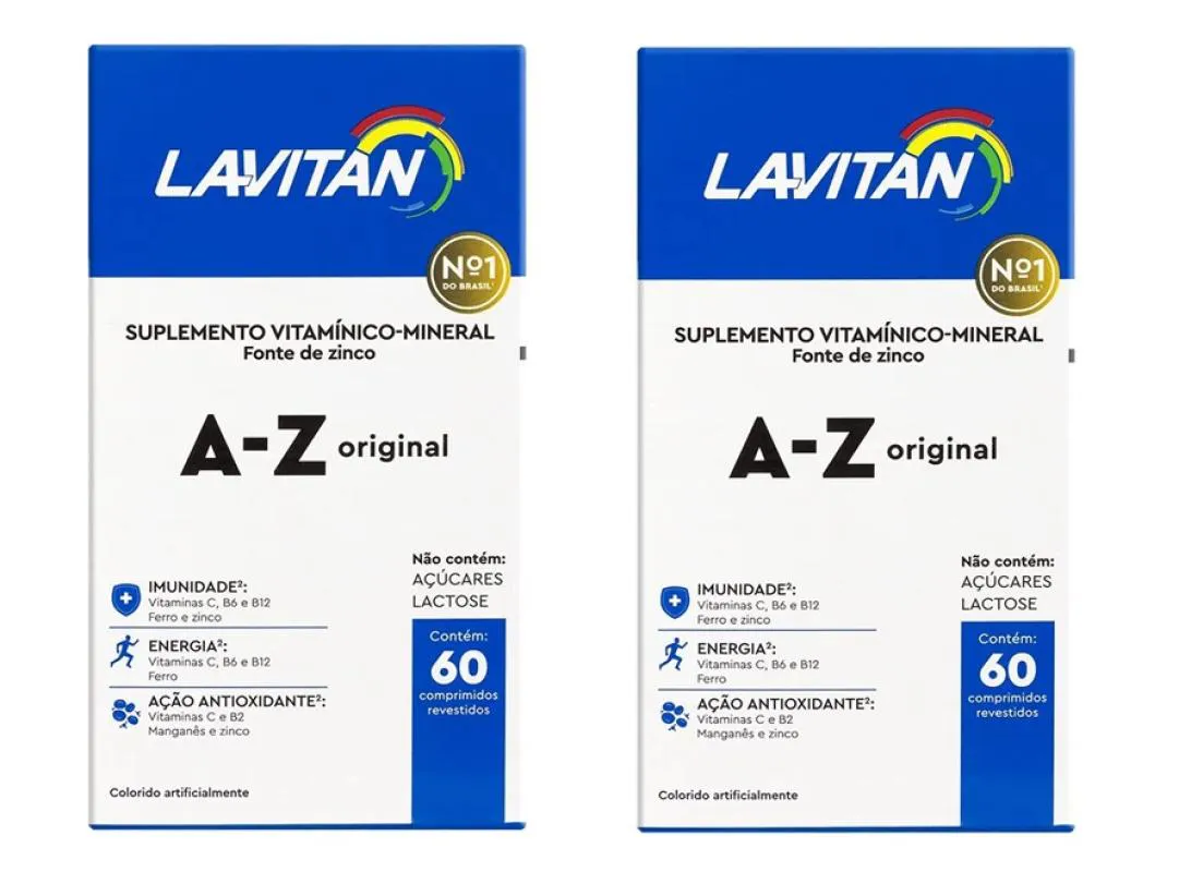 KIT 2 SUPLEMENTO LAVITAN A-Z ORIGINAL 60CPR - CIMED
