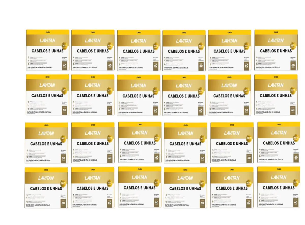 KIT 24 SUPLEMENTO LAVITAN CABELOS E UNHAS 60CPS - CIMED