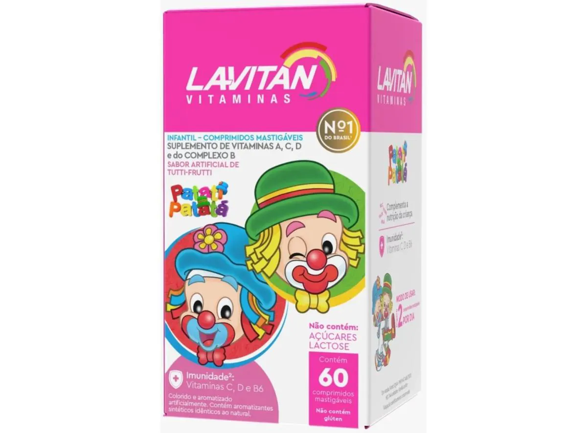 VITAMINA LAVITAN KIDS SABOR TUTTI-FRUTTI 60CPR - CIMED
