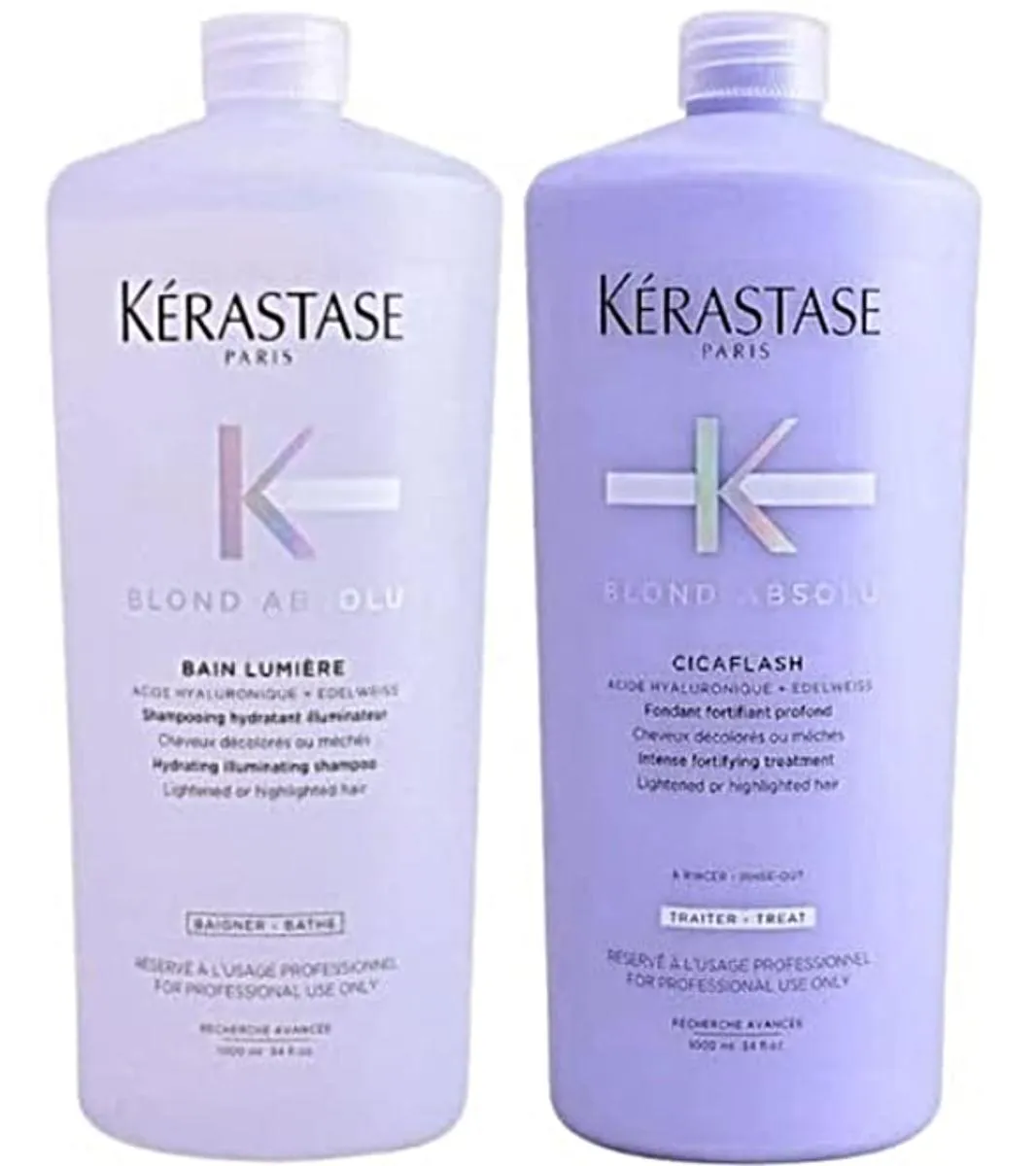 KIT KéRASTASE BLOND ABSOLU SHAMPOO LUMIèRE 1 LITRO + CICAFLASH 1 LITRO