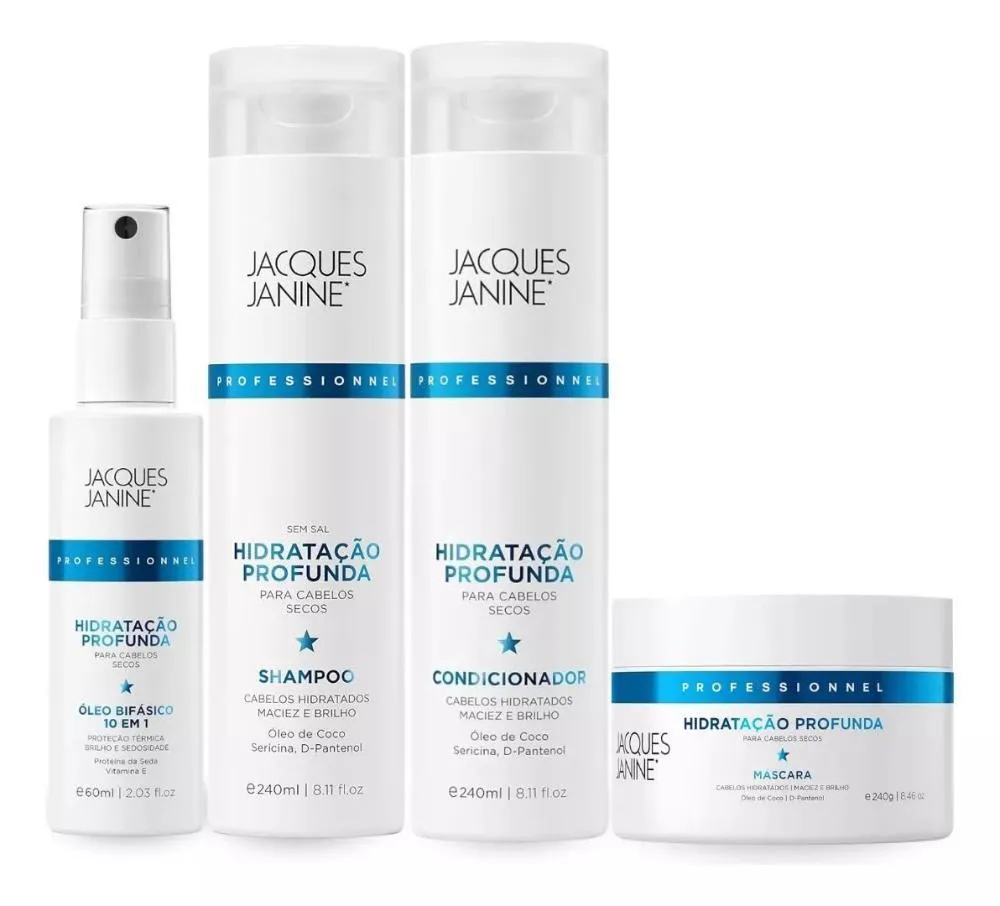 KIT JACQUES JANINE - HIDRATACAO PROFUNDA - 4 ITENS KIT COMPLETO