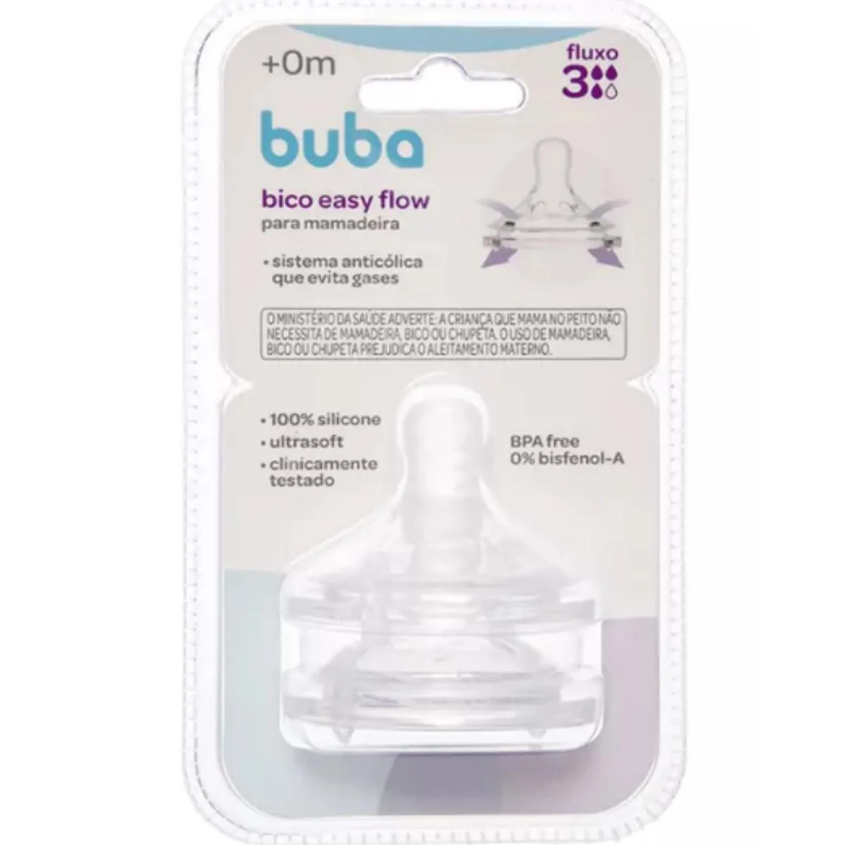 BICO SILICONE PéTALA FLUXO FáCIL ANTICóLICA MAMADEIRA BUBA Fluxo 3