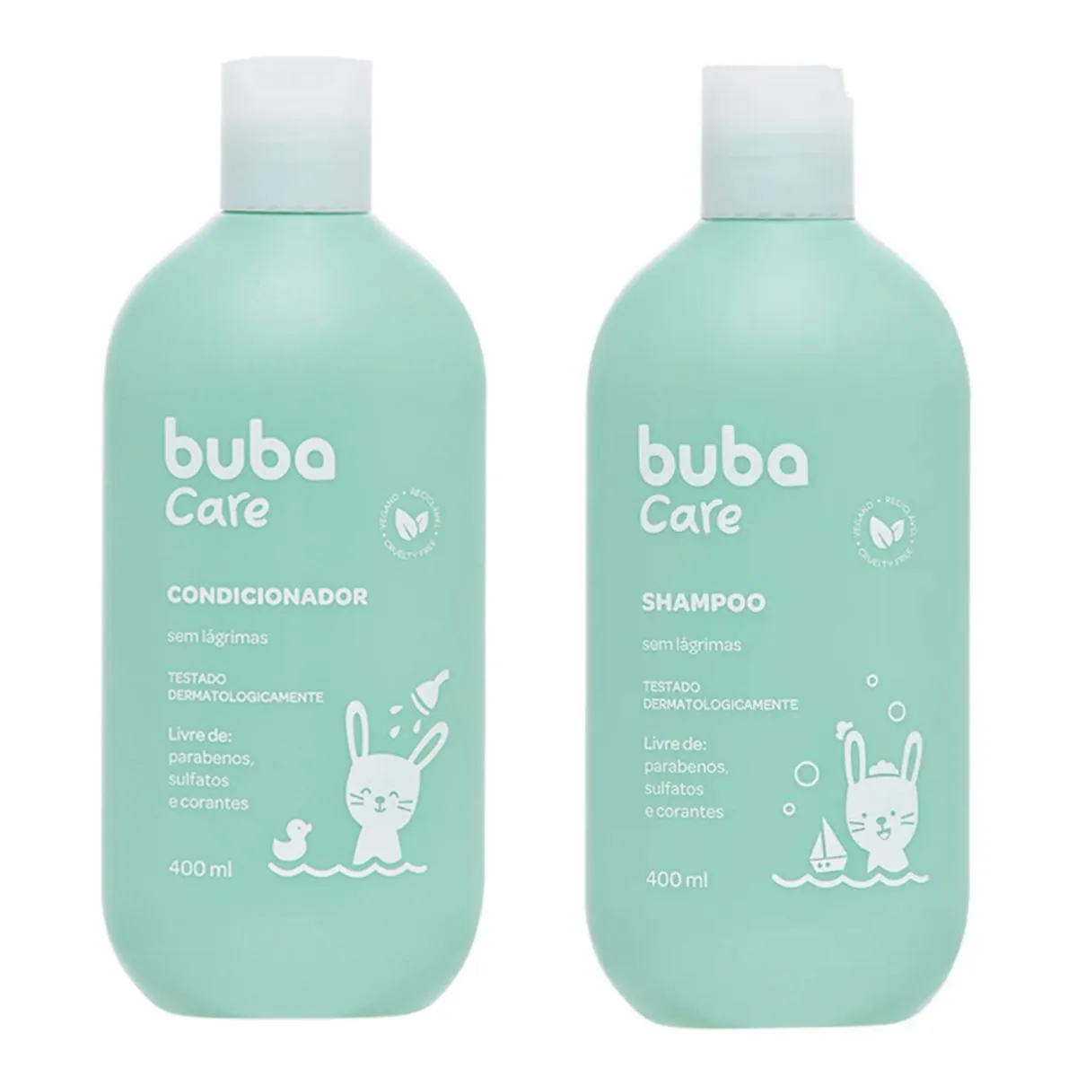 KIT SHAMPOO E CONDICIONADOR BEBê 400ML 100% VEGANO BUBA