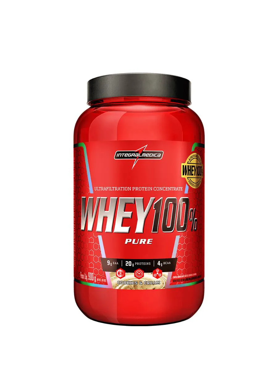 WHEY PROTEIN CONCENTRADO 100% COOKIES AND CREAM 900G INTEGRALMEDICA