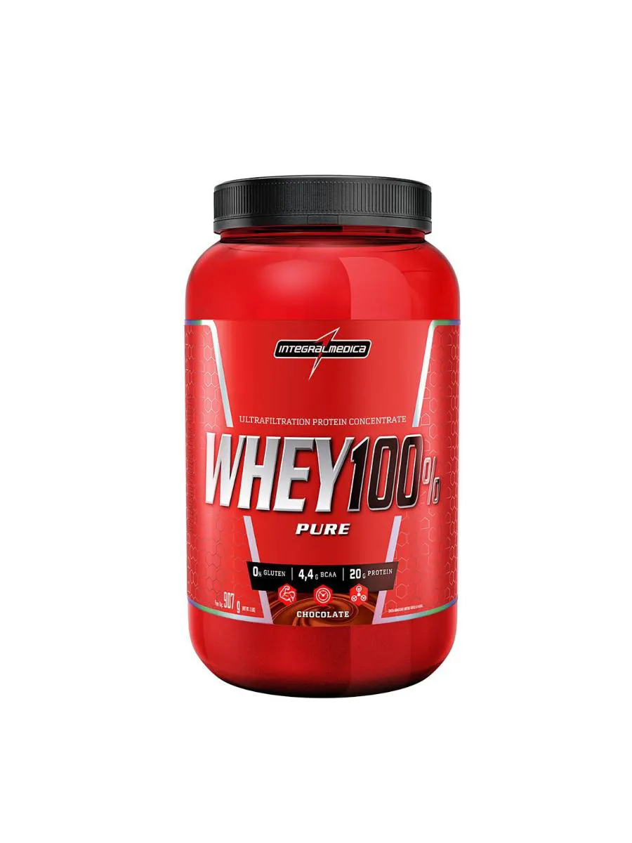 WHEY PROTEIN CONCENTRADO 100% CHOCOLATE 900G – INTEGRALMéDICA