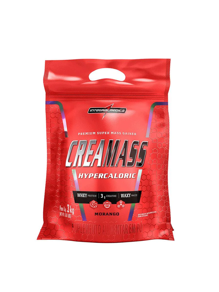 CREAMASS MORANGO HIPERCALORICO INTEGRALMEDICA 3KG