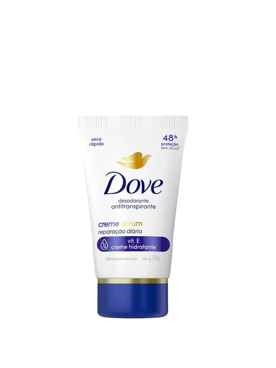 DOVE DESODORANTE ANTITRANSPIRANTE EM CREME SéRUM REPARAçãO DIáRIA 50G