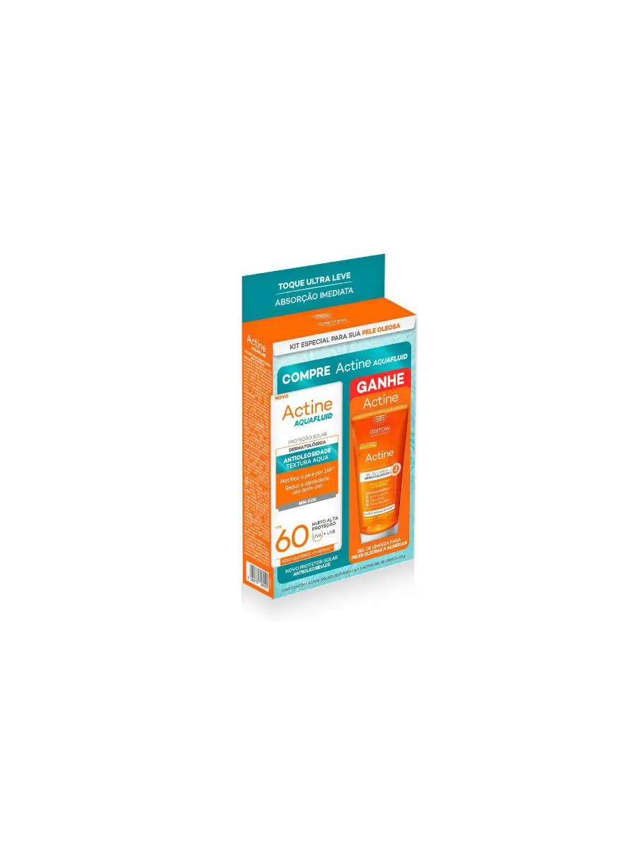 KIT DARROW ACTINE AQUAFLUID FPS60 + ACTINE GEL DE LIMPEZA
