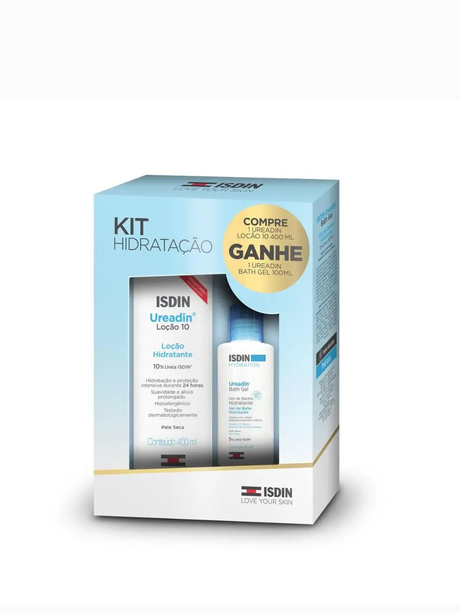 KIT UREADIN HIDRATAçãO: LOçãO CORPORAL 400ML + GEL DE BANHO ISDIN 100ML