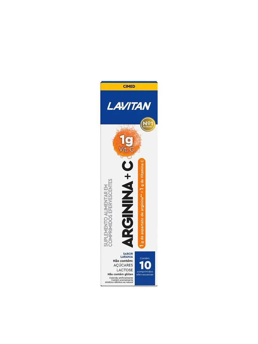 LAVITAN ARGININA + C COMPRIMIDOS EFERVESCENTES SABOR LARANJA