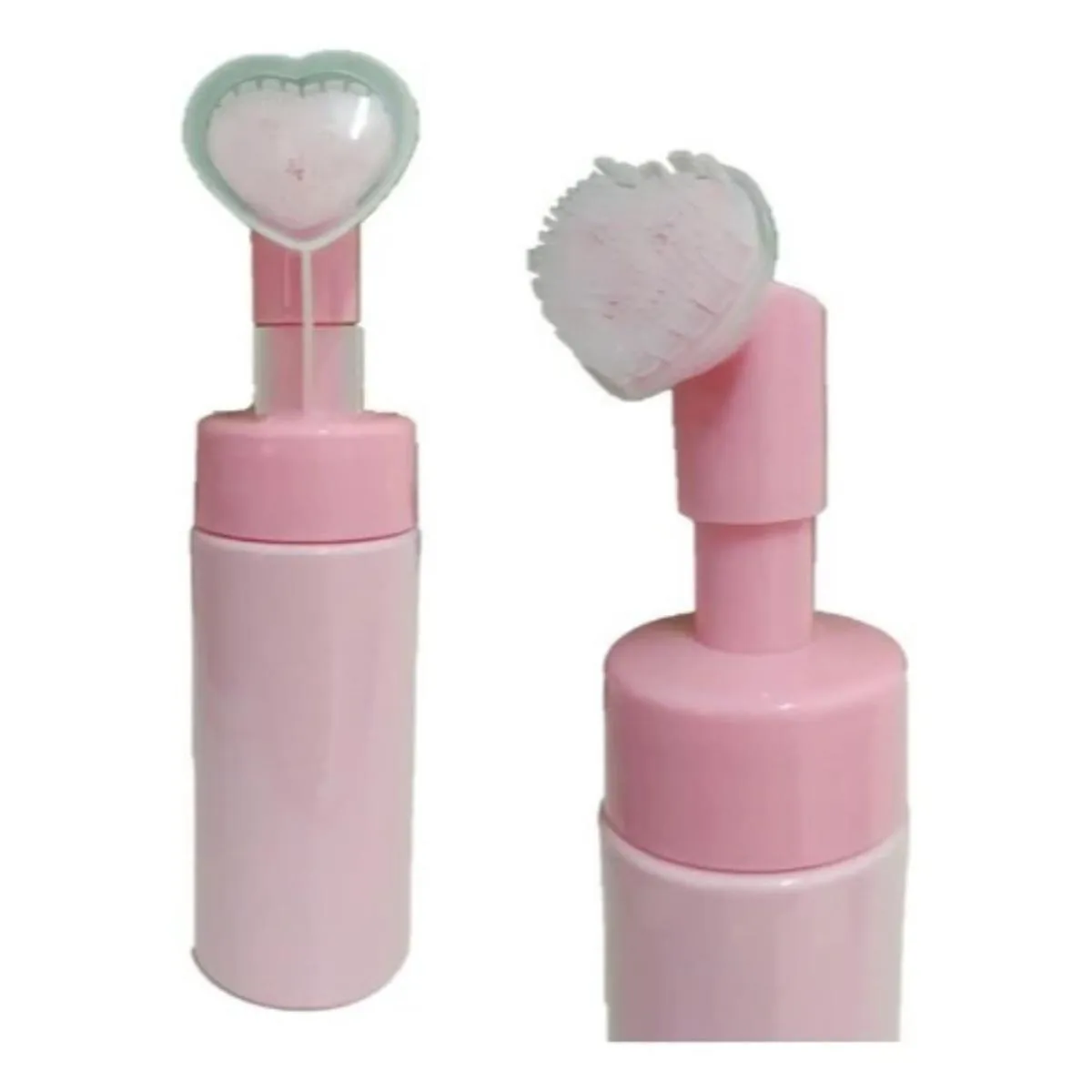 FRASCO PUMP TRANSLúCIDO COM ESCOVA CORAçãO SKINCARE 100ML
