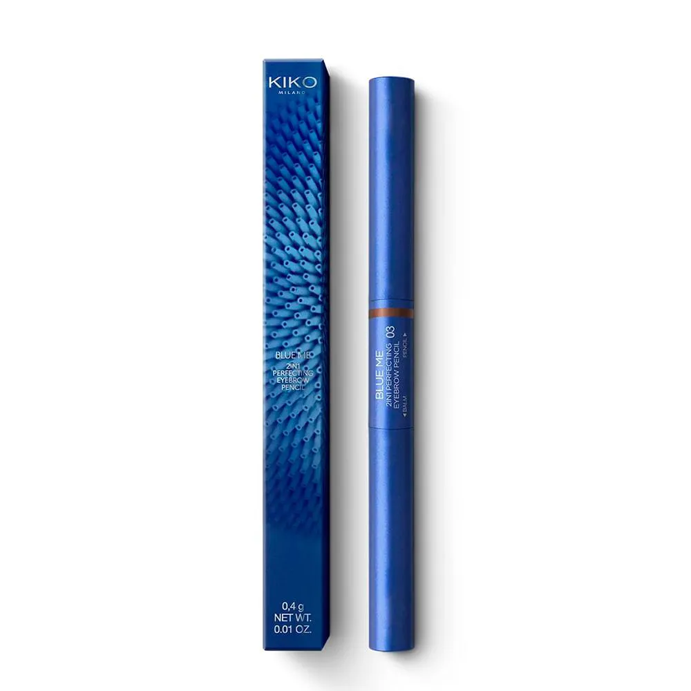 KIKO MILANO BLUE ME 2 EM 1 PERFECTING N03 - LAPIS E BALSAMO PARA SOBRANCELHA 0,4G