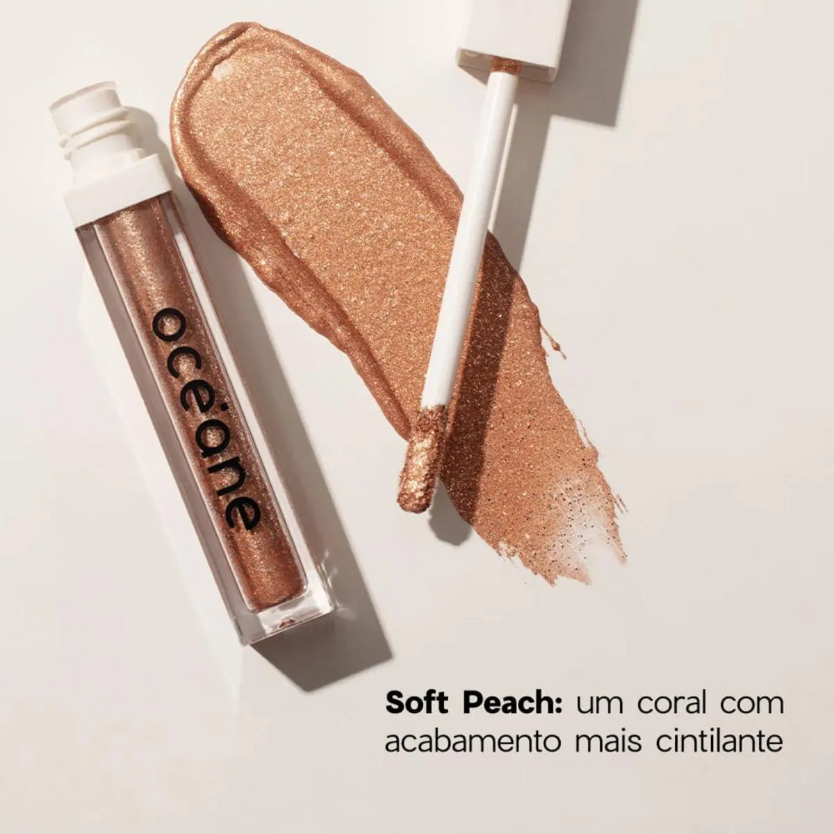 SOMBRA LíQUIDA SHINE AND GLOW - OCEANE Soft Peach