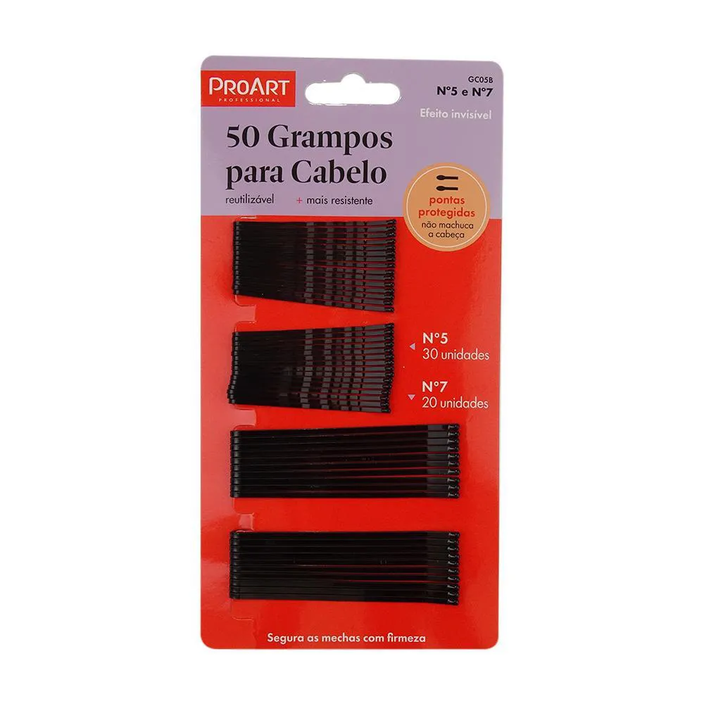 GRAMPOS PARA CABELO PROART N5 E N7 PRETO