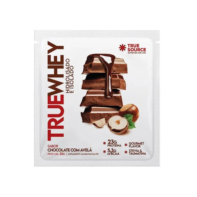 WHEY DOSE úNICA CHOCOLATE E AVELã TRUE SOURCE 32G