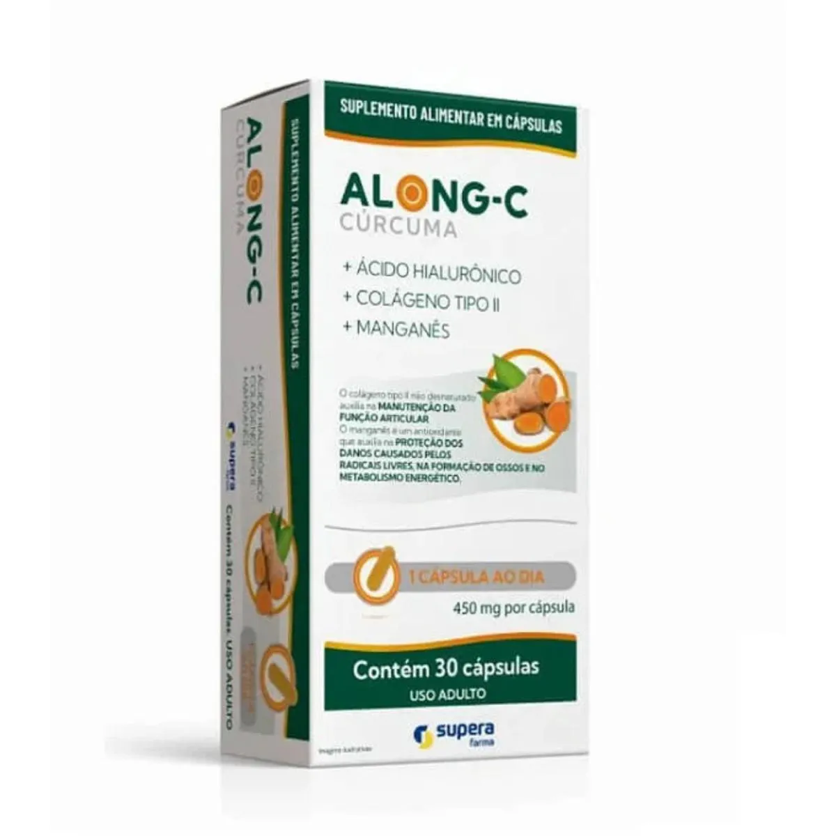 SUPLEMENTO ALIMENTAR ALONG-C CúRCUMA 30CPS