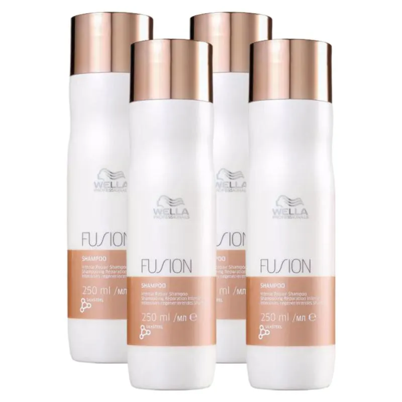 WELLA KIT FUSION RESTAURAçãO SHAMPOO 250ML (4 UNIDADES)