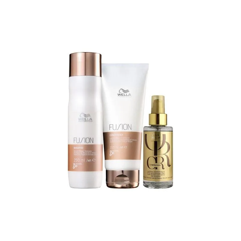WELLA KIT FUSION SHAMPO 250ML COND 200ML OIL REFLECTIO 100ML