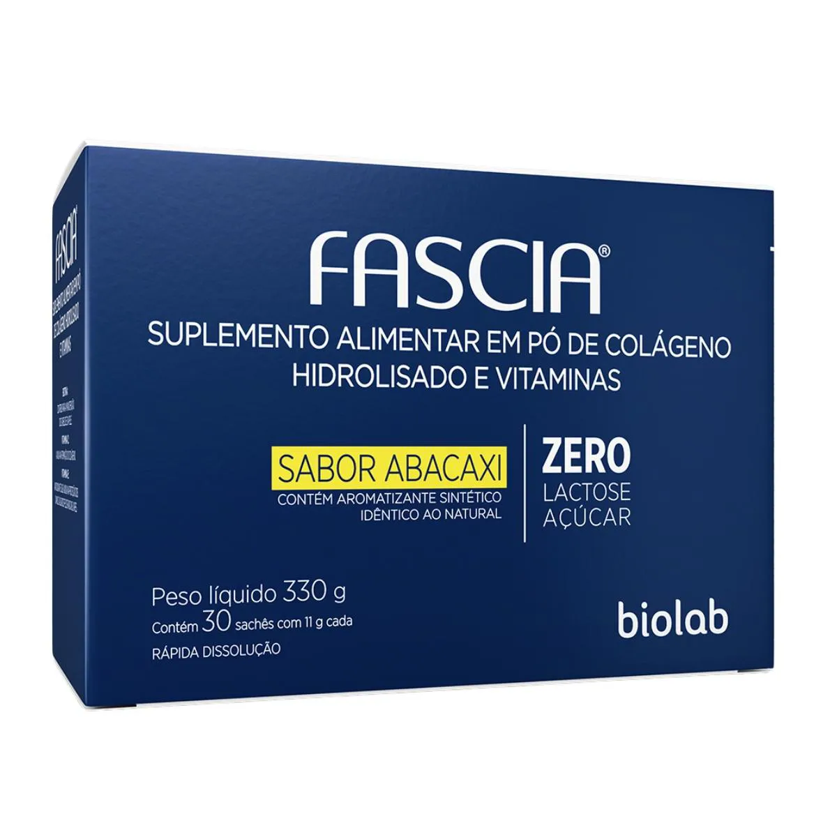 FASCIA COLáGENO SABOR ABACAXI COM 30 SACHES