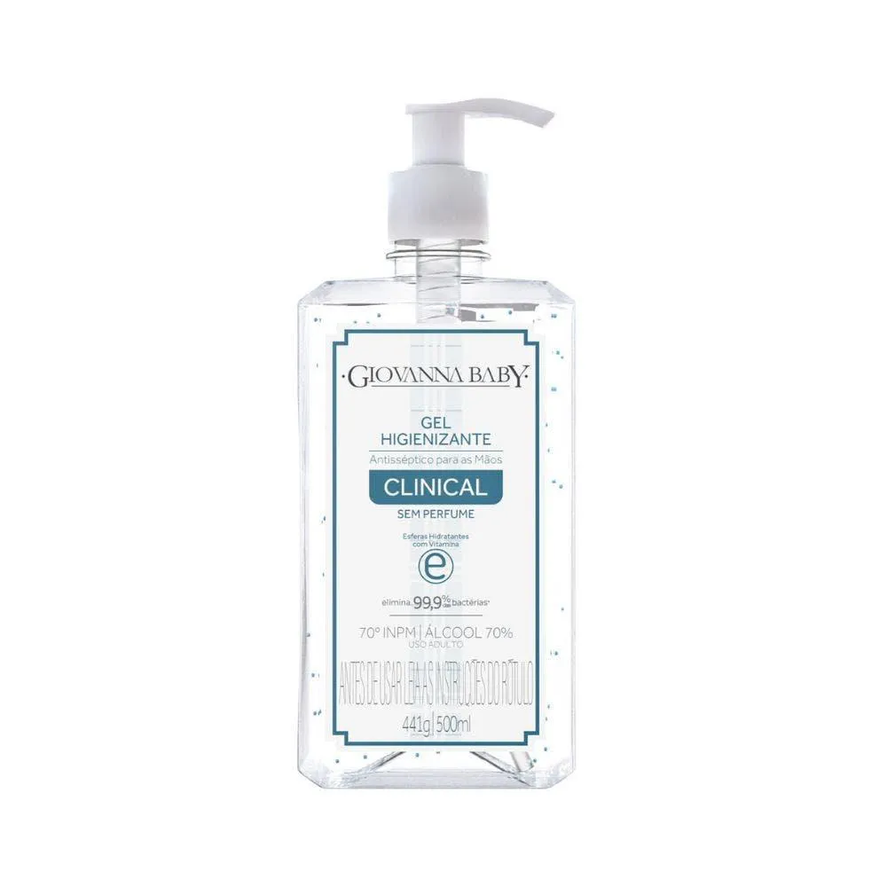 ÁLCOOL EM GEL HIGIENIZANTE GIOVANNA BABY CLINICAL 500ML