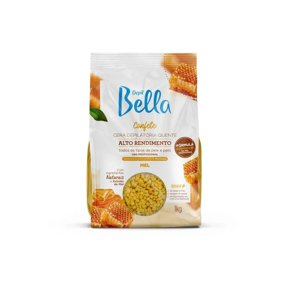 CERA DEPILATóRIA QUENTE CONFETE MEL DEPIL BELLA 1KG