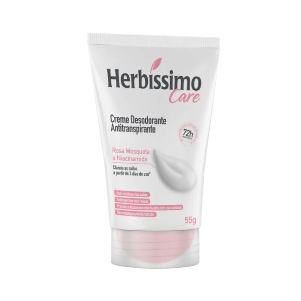 DESODORANTE CREME HERBíSSIMO CARE ROSA MOSQUETA E NIACINAMIDA 55G