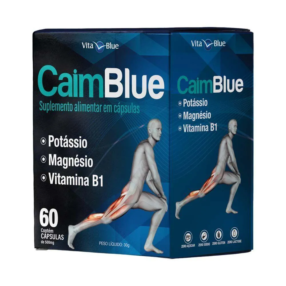 CAIM BLUE POTáSSIO + MAGNéSIO + VITAMINA B1 VITA BLUE 60 CáPSULAS