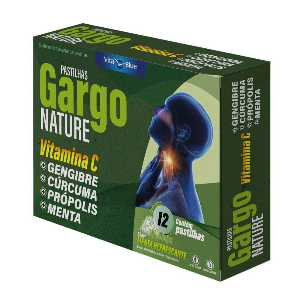 GARGO NATURE MENTA REFRESCANTE VITA BLUE 12 PASTILHAS MASTIGáVEIS