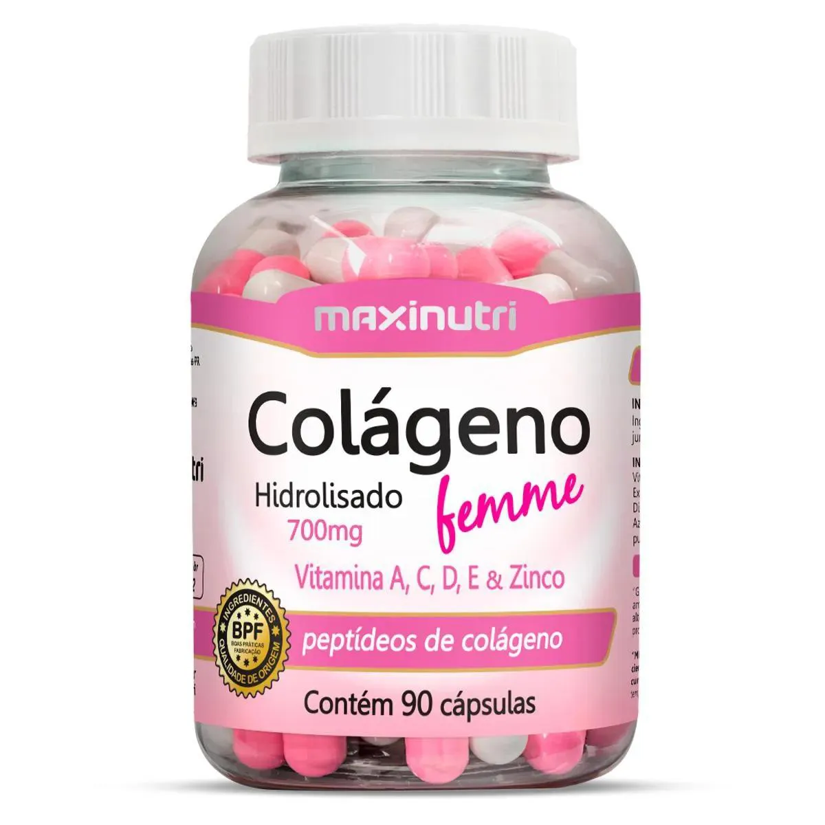 COLáGENO FEMME ZINCO + VIT A C D E MAXINUTRI 90CPS