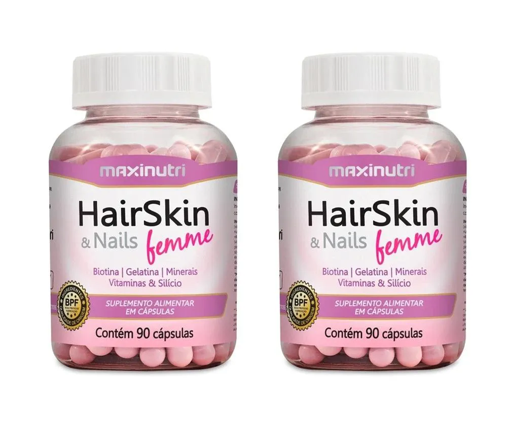 KIT 2 HAIRSKIN & NAILS FEMME BIOTINA MAXINUTRI 90CP