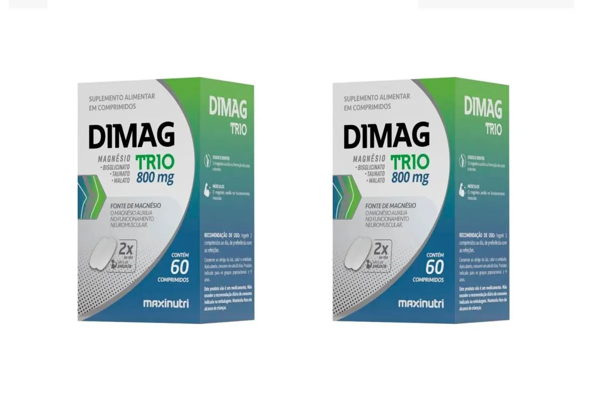 KIT 2 SUPLEMENTO DIMAG TRIO MAGNéSIOTAURATO MALATO 60CPS