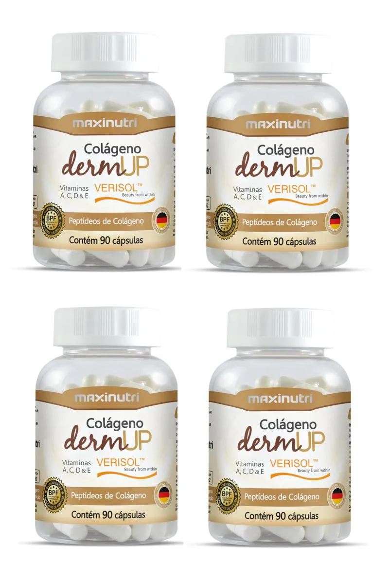 KIT 4 COLáGENO DERMUP VERISOL VITAMINAS A C D E  90CP
