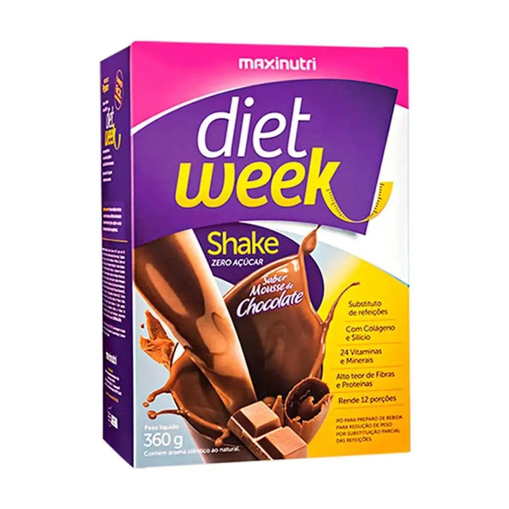 DIET WEEK SHAKE MOUSSE DE CHOCOLATE MAXINUTRI 360G