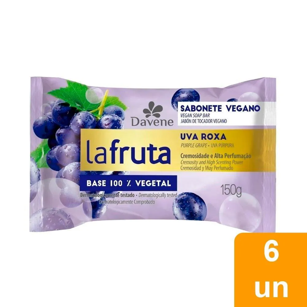 SABONETE LA FLORE UVA ROXA 150G - EMBALAGEM COM 6 UNIDADES
